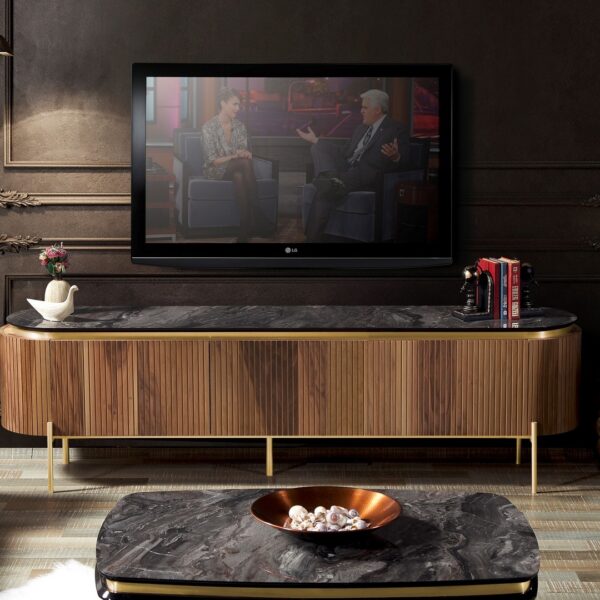 Tesla Tv ÜNİTESİ Ceviz Gold