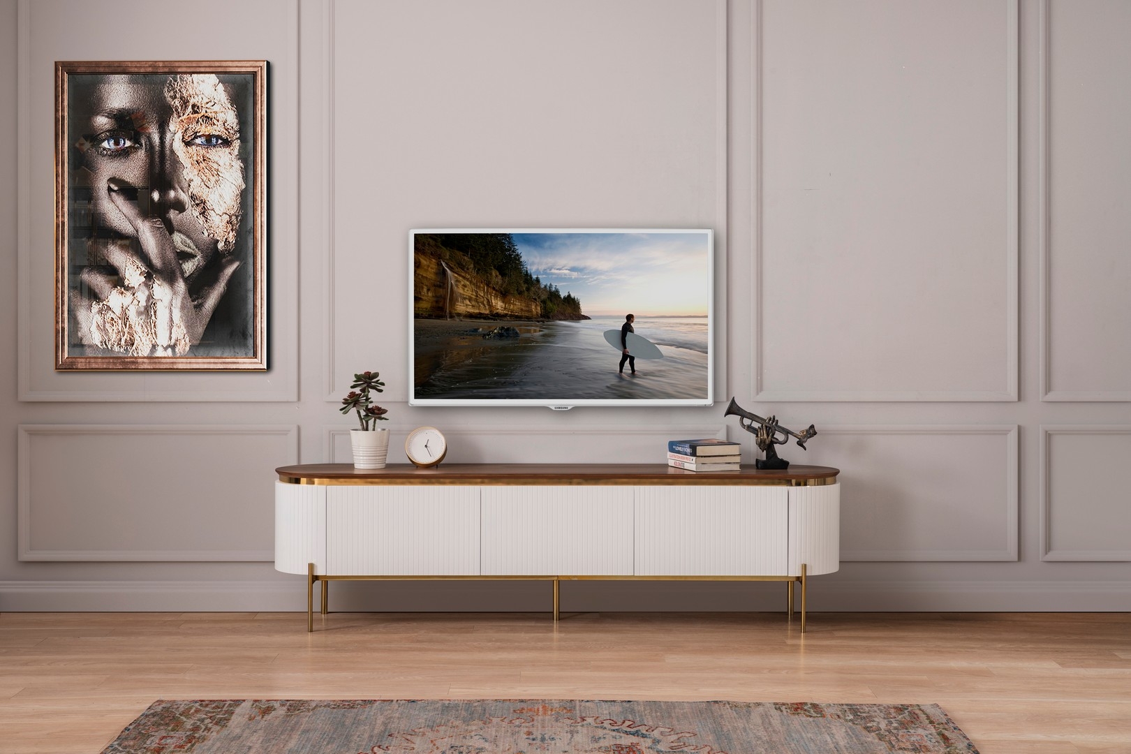 202209221101069734795 Tesla Tv ÜNİTESİ Ekru - Görsel 1