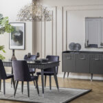 Tesla Antrasit Gri Yemek Odası Takımı