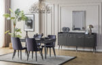 Tesla Antrasit Gri Yemek Odası Takımı