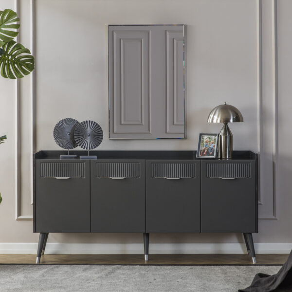 Tesla Antarasit Gri Aynalı Konsol