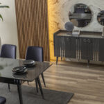 Lexus Antrasit Gri Yemek Odası Takımı