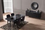 Zen Siyah Mermer Yemek Odası Takımı - Görsel 3