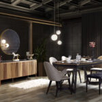 Tesla  Yemek Odası Takımı Ceviz Bronz