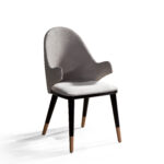 Tesla 4 Sandalye ve Benç Siyah Bronz