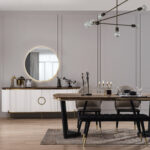 Tesla  Yemek Odası Takımı Ekru Gold