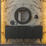 Zen Antrasit Gri Aynalı Konsol