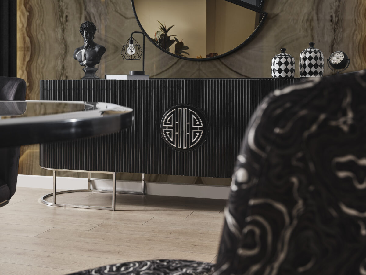 Gucci Black Silver Yemek Odası Takımı - Image 16