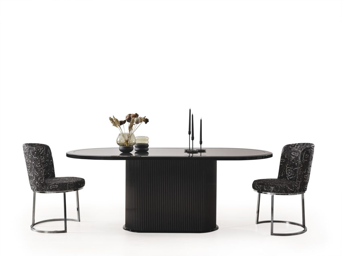 Gucci Black Silver Yemek Odası Takımı - Image 4