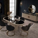 Gucci Black Capuccino Yemek Odası Takımı