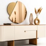 Delta Aynalı Konsol Ekru Ceviz