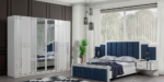 Ervanur Blue & Silver Bedroom Set