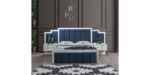 Ervanur Blue & Silver Bedroom Set - Image 4