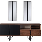 Lavinya Aynalı Konsol Siyah