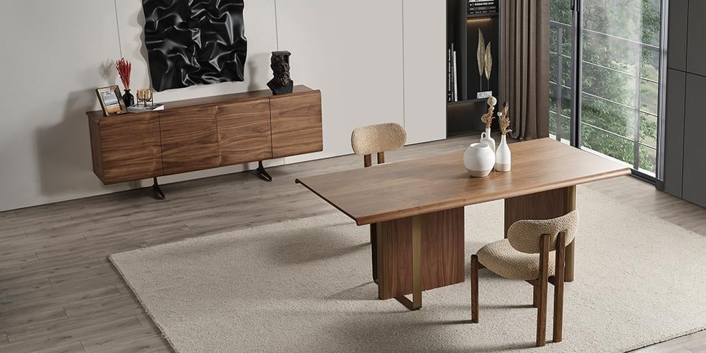 m43-ceviz-yemek-odasi-e9-b73 Mk 43 Yemek Odası Takımı - Görsel 1