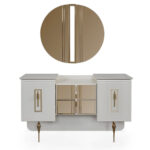 Majeste Aynalı Şifonyer Aytaşı Gold