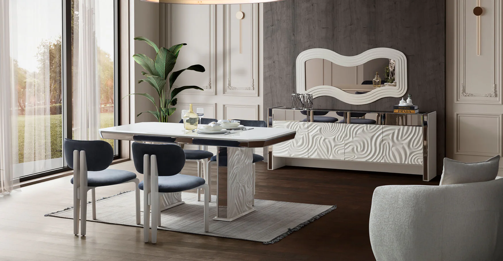 normev-okyanus-yemek-odasi-takimi-inegol-mobilya-1 Okyanus Yemek Odası Takımı - Görsel 1