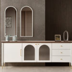 Yıldız Aynalı Konsol Krem