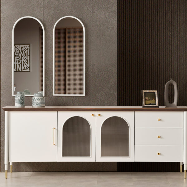 Yıldız Aynalı Konsol Krem