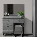 Zümrüt Aynalı Şifonyer