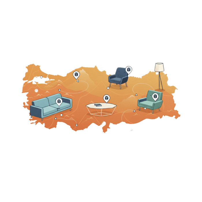 Relief Living offers free furniture delivery to 22 cities including Istanbul, Ankara & Bursa! Fixed shipping rates for other regions: 2,000 TL, 3,000 TL, or 5,000 TL. See full list.
