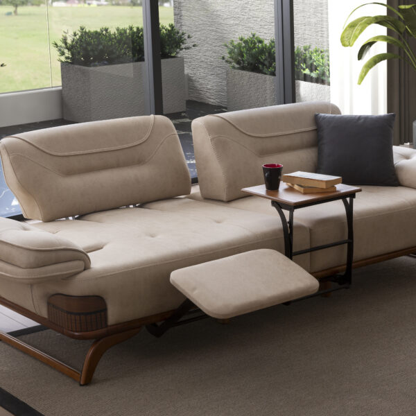 Jaguar Koltuk 3'lü Yataklı Sehpa Ayak Dinlenmeli Antrasit