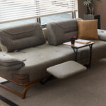 Jaguar Koltuk 3'lü Yataklı Sehpa Ayak Dinlenmeli Hardal