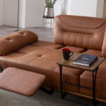 Jaguar Koltuk 3'lü Yataklı Sehpa Ayak Dinlenmeli Kiremit